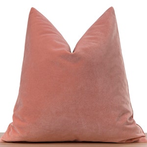 Blush Pink Velvet Pillow Cover • Blush Throw Pillow Cover • Pink Euro Pillow • Soft Velvet Fabric • Pink Cushion Cover •• All Sizes