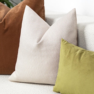 White Gold Woven Pillow Cover: Elegant Cream & Gold Cushion
