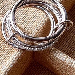 Multi Band Rings,3 Interlocking Silver Bands Ring Silver Stackable Band ...