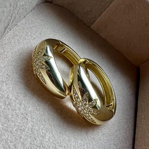 14 K Gold Plated huggies, Thick Huggie Earrings,Chunky Earrings,Gold Hoops,Thick gold huggie earrings,Gift for her,Everyday Earrings