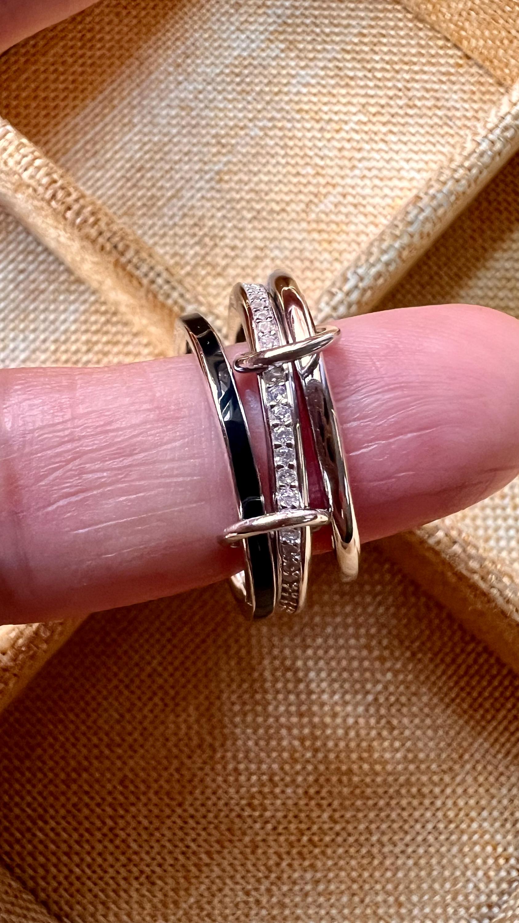 Multiband Ring ,stackable Rings,925 Sterling Silver Ring,diamond ...