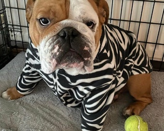 Dog Fleece, Made In UK, Waterproof, Zebra