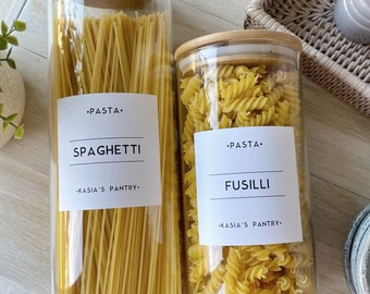 Personalized Pantry Labels | Modern Kitchen Organization, Water Resistant