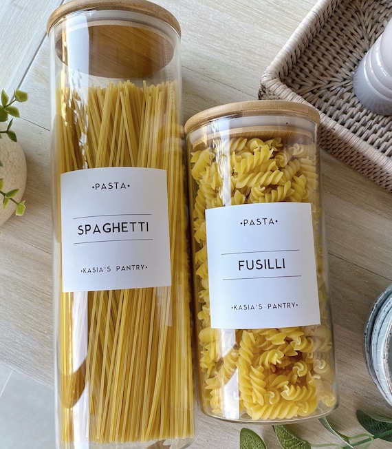 Etichette moderne su misura / Organizzazione della cucina per dispensa /  Barattoli e contenitori da cucina / Spezie ed erbe da forno / Resistente  all'acqua e all'olio -  Italia