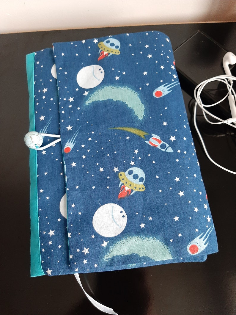 Fabric book cover with zipper a5 Sleeve with closure Clotch Etsy