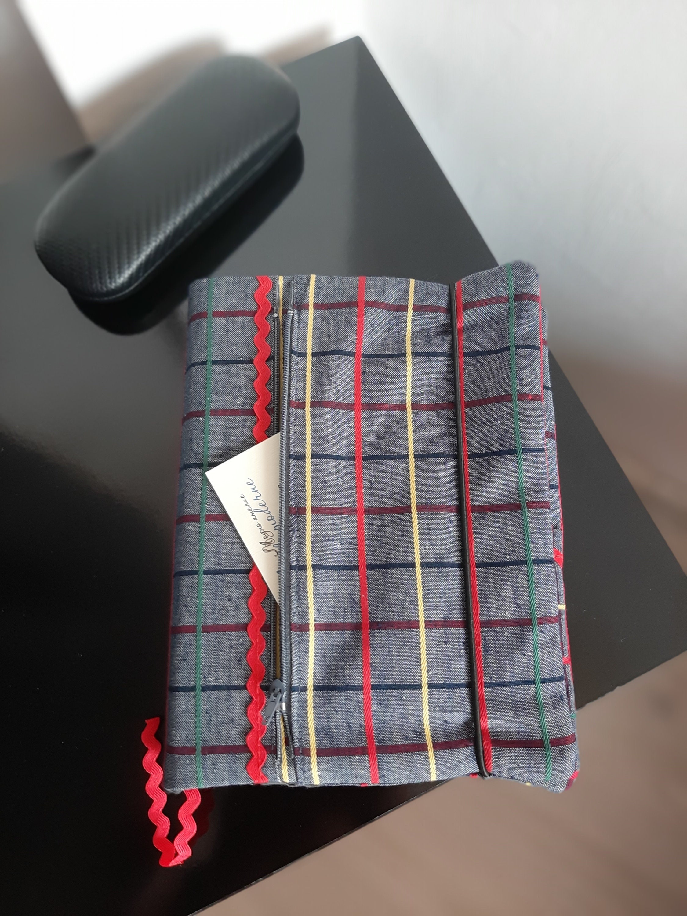 Zipper pocket A5 notebook cover Sustainable book cover a5 Etsy