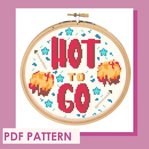 Hot to Go - Chappell Roan - Cheerleader - Cross Stitch Pattern PDF / Retro / Simple / Beginner