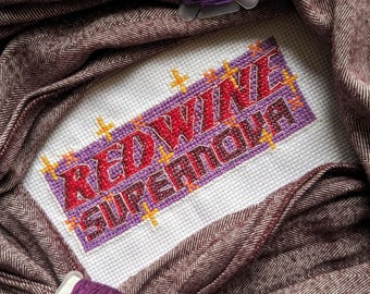 Red Wine Supernova - Chappell Roan - Cross Stitch Pattern PDF / Retro / Simple / Beginner