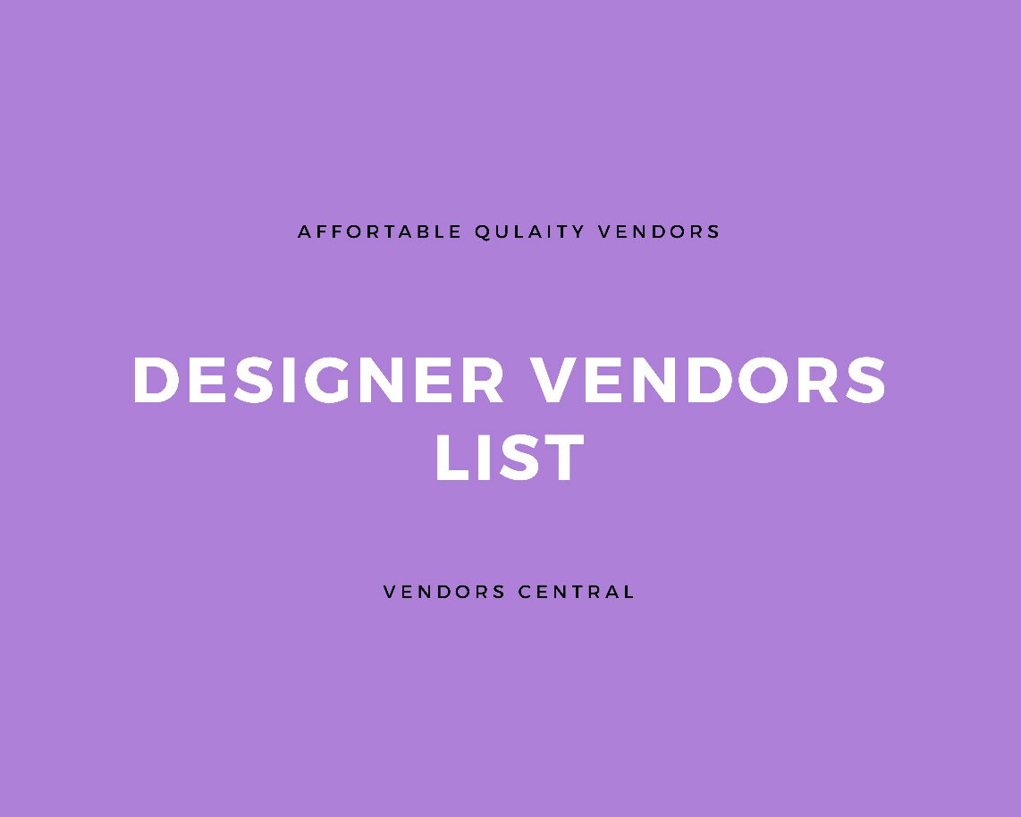 Designer Vendors List Wholesale Etsy