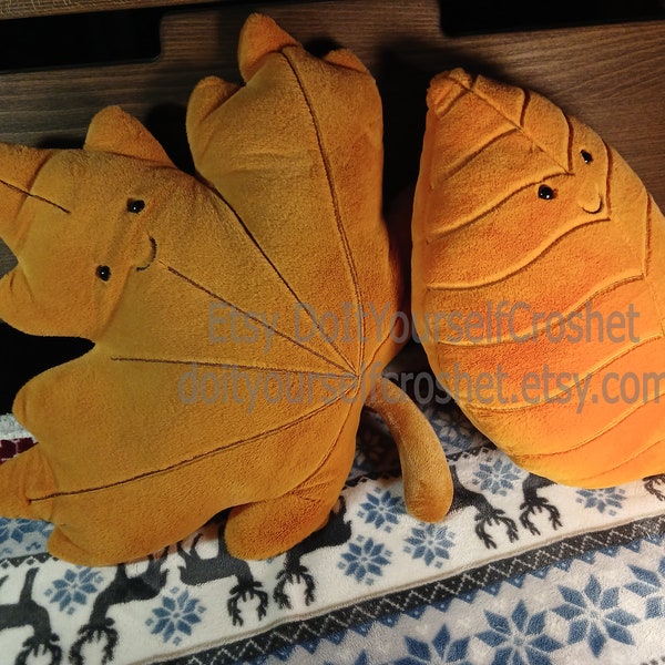 Maple Leaf Plush Pillow Cushion Realistic Maple Leaf Orange Leaf Sofa Decoration Stuffed Car Cushion for Home Girls Sleep Toy Birthday Gift