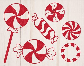 Peppermint Candies SVG Peppermint Swirl Svg Peppermint - Etsy UK