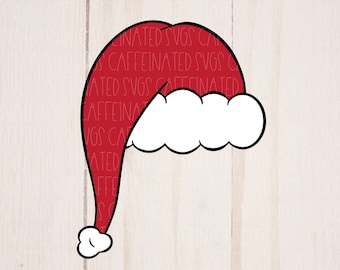 Santa Hat SVG, Santa Hat clipart, santa hat cut file, santa hat png, santa svg, christmas svg, santa, digital download, svg png eps dxf