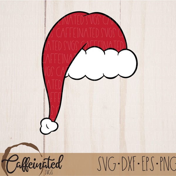 Santa Hat SVG, Santa Hat clipart, santa hat cut file, santa hat png, santa svg, christmas svg, santa, digital download, svg png eps dxf