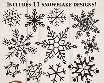 Snowflake SVG Bundle, snowflake svg, snowflake png, let it snow svg, Christmas svg, Winter svg, snowflakes, digital download svg png eps dxf