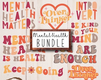 Mental Health SVG Bundle, mental health svg, mental health matters svg, mental health is health svg, digital download, svg png eps dxf