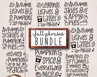 Fall SVG Bundle, autumn svg bundle, fall svg, pumpkin svg, autumn svg, thanksgiving svg, fall quotes, digital download, svg png eps dxf