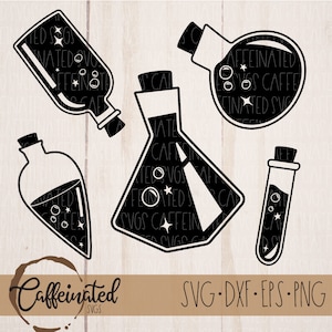 Potions SVG, potion bottle svg, witchy svg, witch potions svg, alchemy svg, apothecary svg, Halloween Svg, mystical potions, magic potion