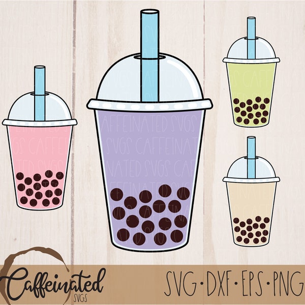 Bubble Tea SVG | Boba Tea SVG | Thé à bulles mignon SVG | Clipart de thé au lait | Amateur de thé Boba | Boba SVG | | de téléchargement numérique SVG PNG DXF EPS