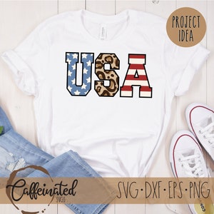USA svg | 4. Juli svg | patriotische svg | amerikanische Flagge svg | Amerika svg | Merica svg | Leopard Muster | digitaler download, svg png eps dxf
