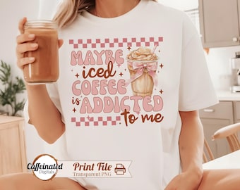 Coquette Iced Coffee PNG, Coffee png, iced coffee bow png, iced coffee png, Coffee Sublimation, Trendy png, coffee png trending