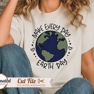 Tag der Erde SVG, Make Every Day Earth Day svg, Erde svg, Globus svg, Planet Erde svg, Planeten svg, recyceln svg, Tag der Erde, Umweltschützer
