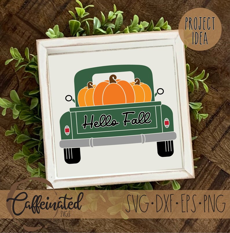 Hello Fall Vintage Truck SVG Pumpkin Truck Svg Fall Truck - Etsy