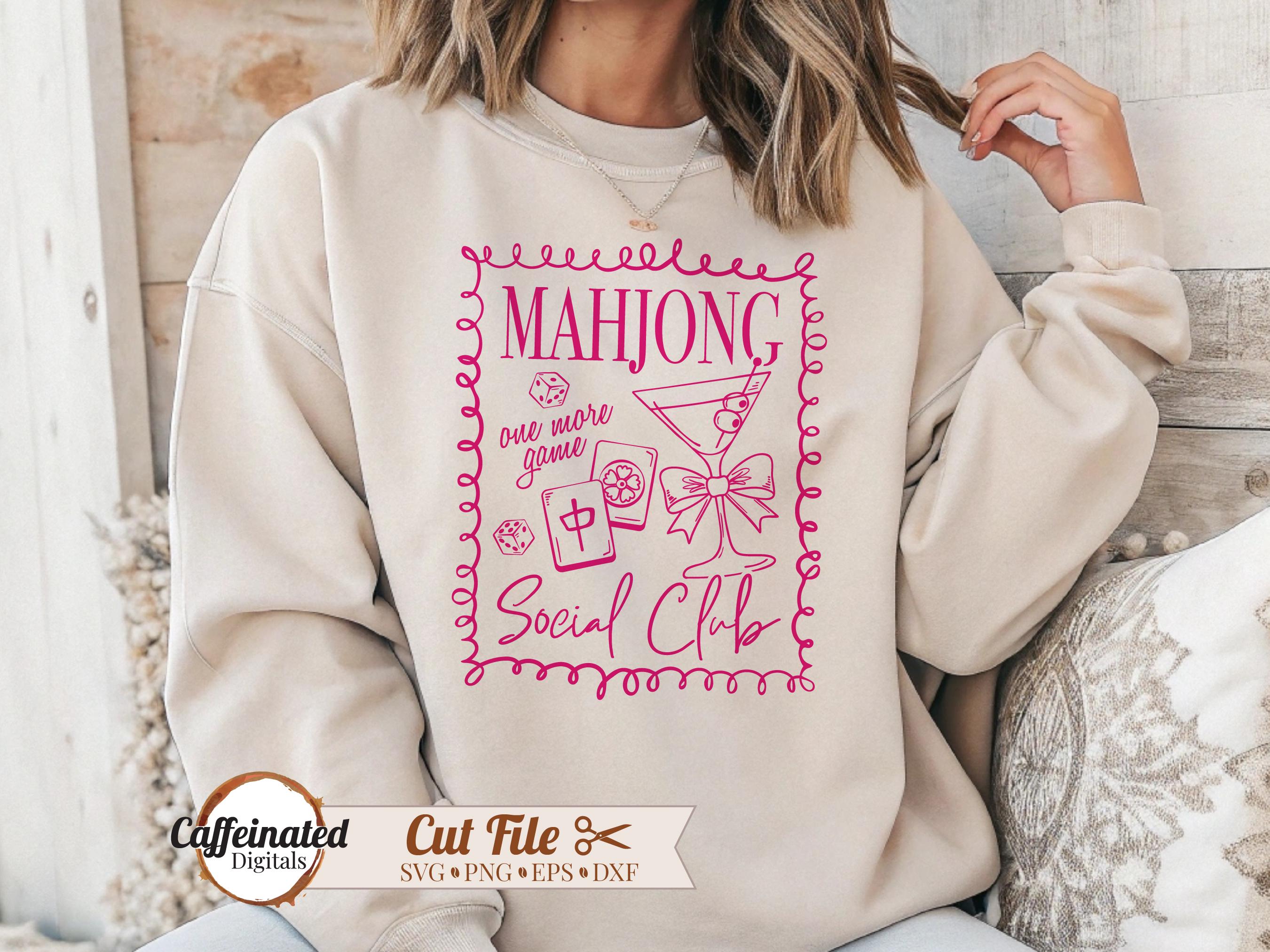 Mahjong Social Club svg, Mahjong Social Club png, Funny Mahjong Martini svg, mahjong lover, Game Night Mahjong, Mahjong Party shirt design