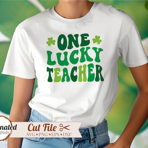 Un enseignant porte-bonheur svg, svg enseignant St Patrick, St Patricks Day SVG, svg porte-bonheur, svg enseignant porte-bonheur, chemise enseignant st patrick, enseignant svg
