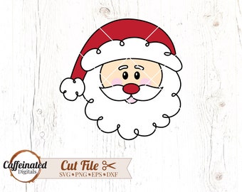 Santa SVG, Santa Head svg, Santa Face svg, Santa Claus svg, christmas svg, santa svg file, santa png, cheaps svgs, digital download