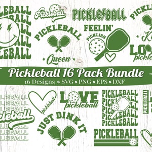Pickleball SVG Bundle, pickleball svg, love pickleball svg, pickleball shirt svg, pickleball player, pickleball paddle, pickleball clipart