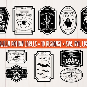 Halloween Potion Labels SVG Bundle, potions bottles svg, Witches Brew Svg, Witch Potion svg, Halloween Apothecary Labels, halloween svg