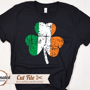 Irische Flagge Shamrock svg, beunruhigter Klee svg, St Patricks Day SVG, Glückspilz svg, irisches svg, Klee svg, Shamrock svg, Irland Flagge svg