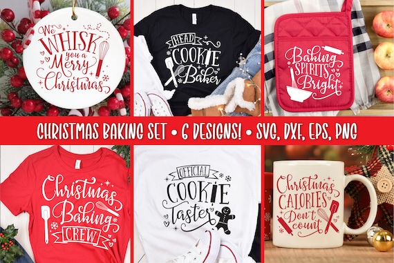 Christmas Baking SVG Bundle, Christmas Pot Holder svg, Christmas Apron svg, holiday cooking svg, christmas cookie svg, baking crew svg