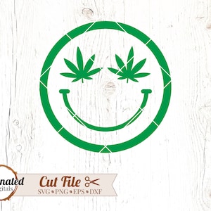Svg de mauvaises herbes, Stoner svg, svg de marijuana, svg de feuille de pot, svg de cannabis, svg de feuille de marijuana, 420 svg, svg smiley, svg bon marché, téléchargement numérique