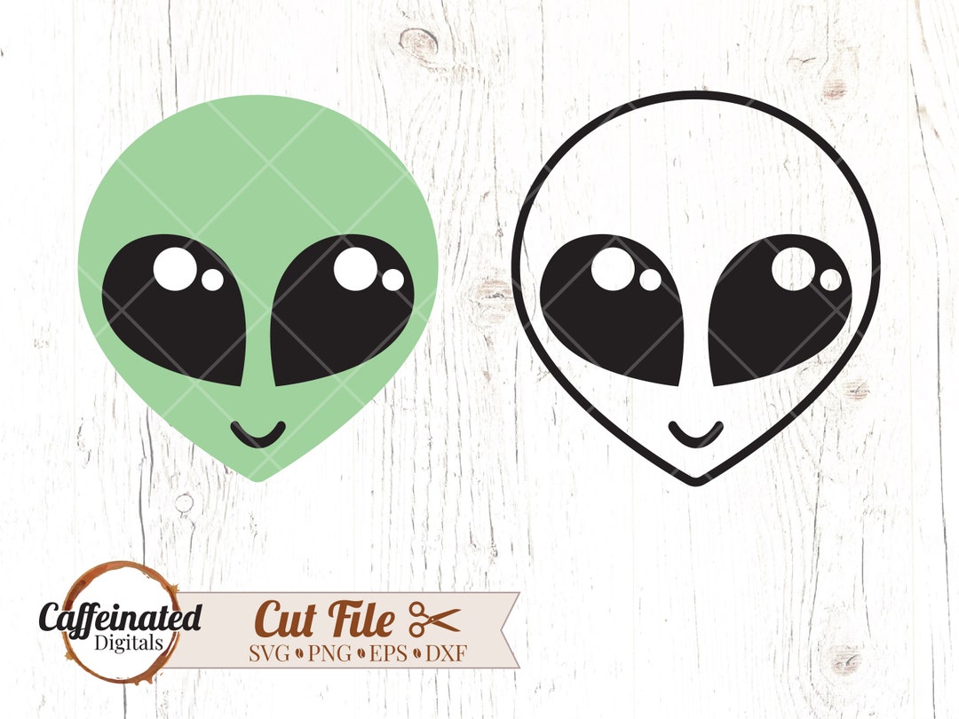 Alien SVG Alien Face Svg Alien Head Svg Alien Vector Martian Svg Sci Fi