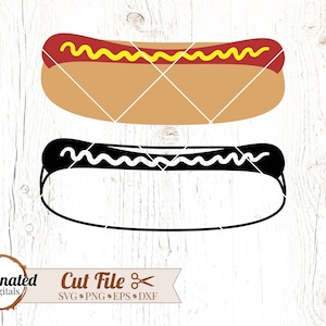 Hotdog svg, hotdog clipart, hotdog vector, hotdog clip art, hotdog files for cricut, 4th of July svg, fast food svg, cookout clipart