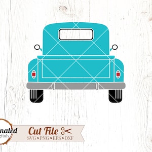 Caminhão Vintage SVG, Caminhão de Fazenda svg, Caminhão Pickup svg, Caminhão Pickup Vintage svg, Caminhão Retro svg, Caminhão svg, porta traseira, casa de fazenda svg, país