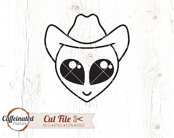 SVG de vaquero espacial, SVG de extraterrestre vaquero, SVG de sombrero de vaquero, SVG de extraterrestre, SVG de vaquero cósmico, SVG occidental, SVG de vaquero, SVG de ovni, SVG de sombrero de vaquero extraterrestre