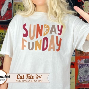 Sonntag Funday SVG | Sonntag Fundday | Sonne svg | Sonntag Fundday Vektor | Retro Schrift | Boho svg | digitaler Download, svg, png, eps, dxf