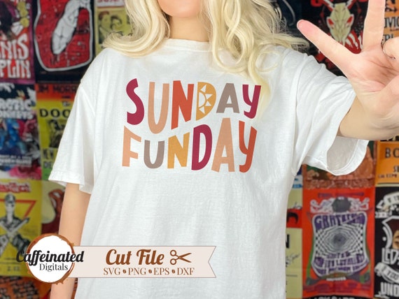 Sunday Funday SVG | sunday funday | sun svg | sunday funday vector | retro font | boho svg | digital download, svg, png, eps, dxf
