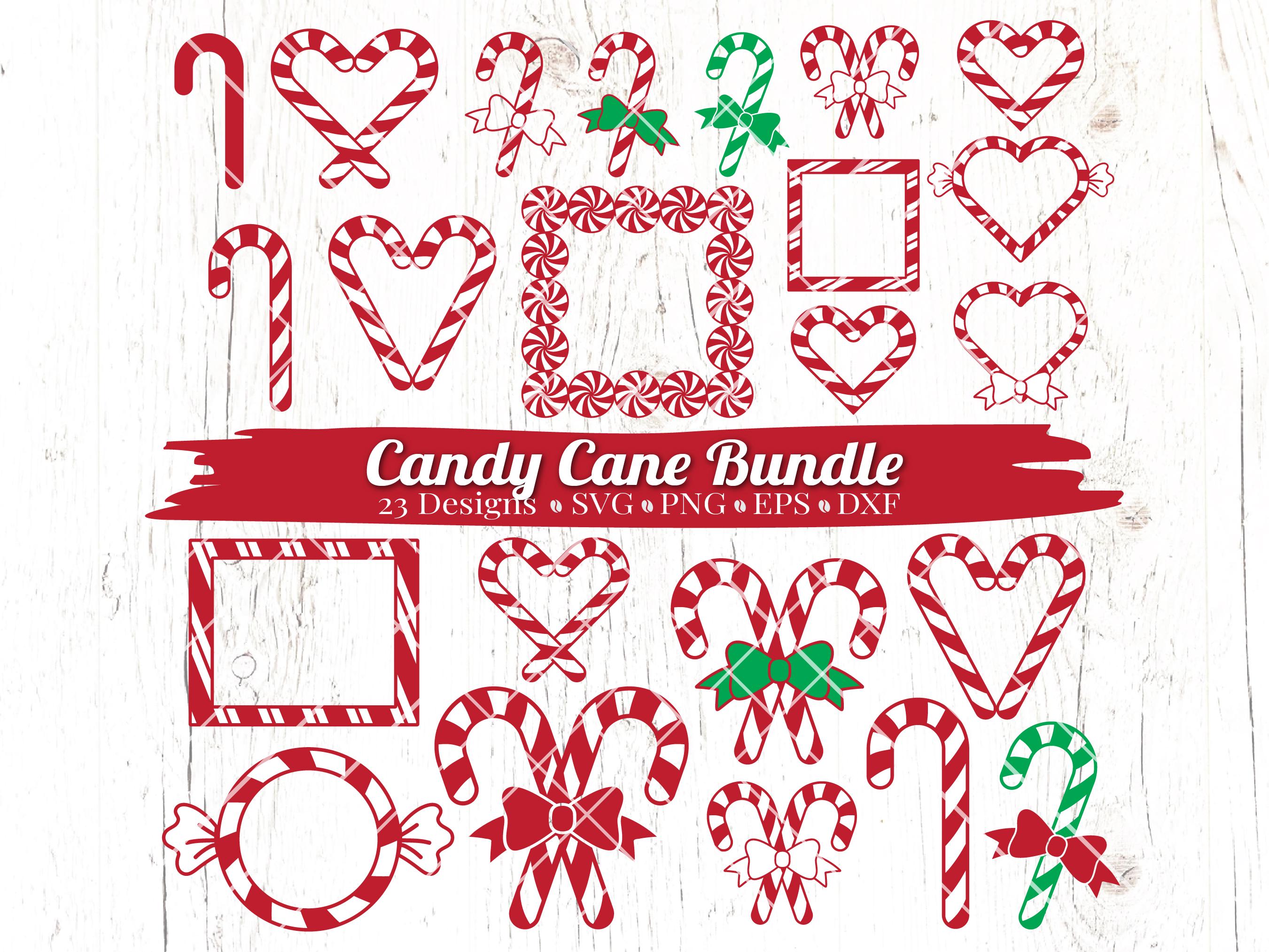 Candy Cane SVG Bundle, Candy Cane Svg, Peppermint Svg, Candy Cane With ...