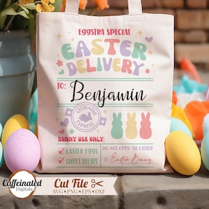 Osterhasen Sack SVG, Ostertasche SVG, Eiersuche Tasche SVG, Ostersack Sonderlieferung, hoppy mail svg, Ostertasche Design, Ostern trendy