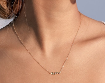 Diamond Heart Necklace • Minimalist Necklace In Sterling Silver • Dainty Necklace For Her •3D Necklace • Bridesmaid Gifts • Wedding Necklace