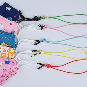 5 Pack Set Cute and lovely Kids Face Mask Lanyard, Face Mask Chain, Gift for kids Face Mask with lanyard. Adjustable Strap. image 8