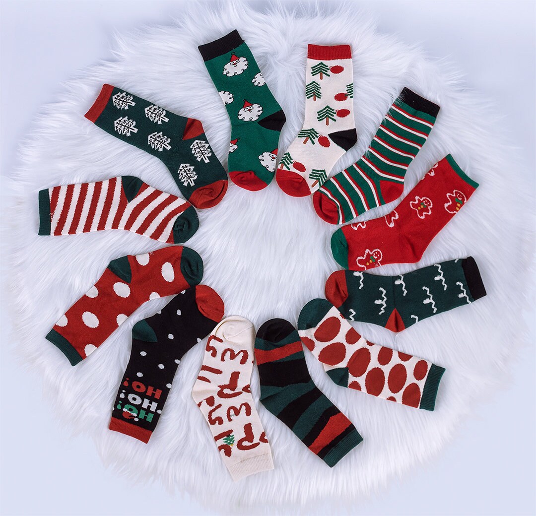 Christmas Socks, Gift for Kids. 4 Pack Christmas Kids Socks. Children's ...