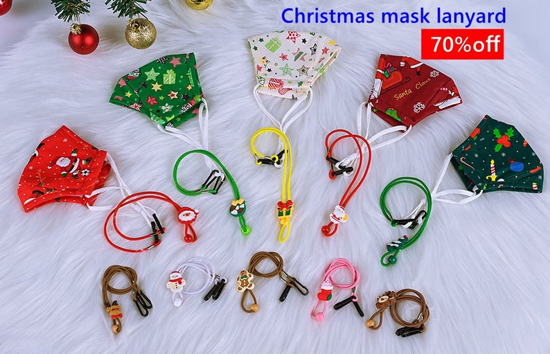 5 Pack Set Cute and lovely Kids Face Mask Lanyard, Face Mask Chain, Gift for kids Face Mask with lanyard. Adjustable Strap. image 6