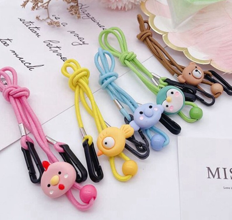 5 Pack Set Cute and lovely Kids Face Mask Lanyard, Face Mask Chain, Gift for kids Face Mask with lanyard. Adjustable Strap. Cute Animal  Set
