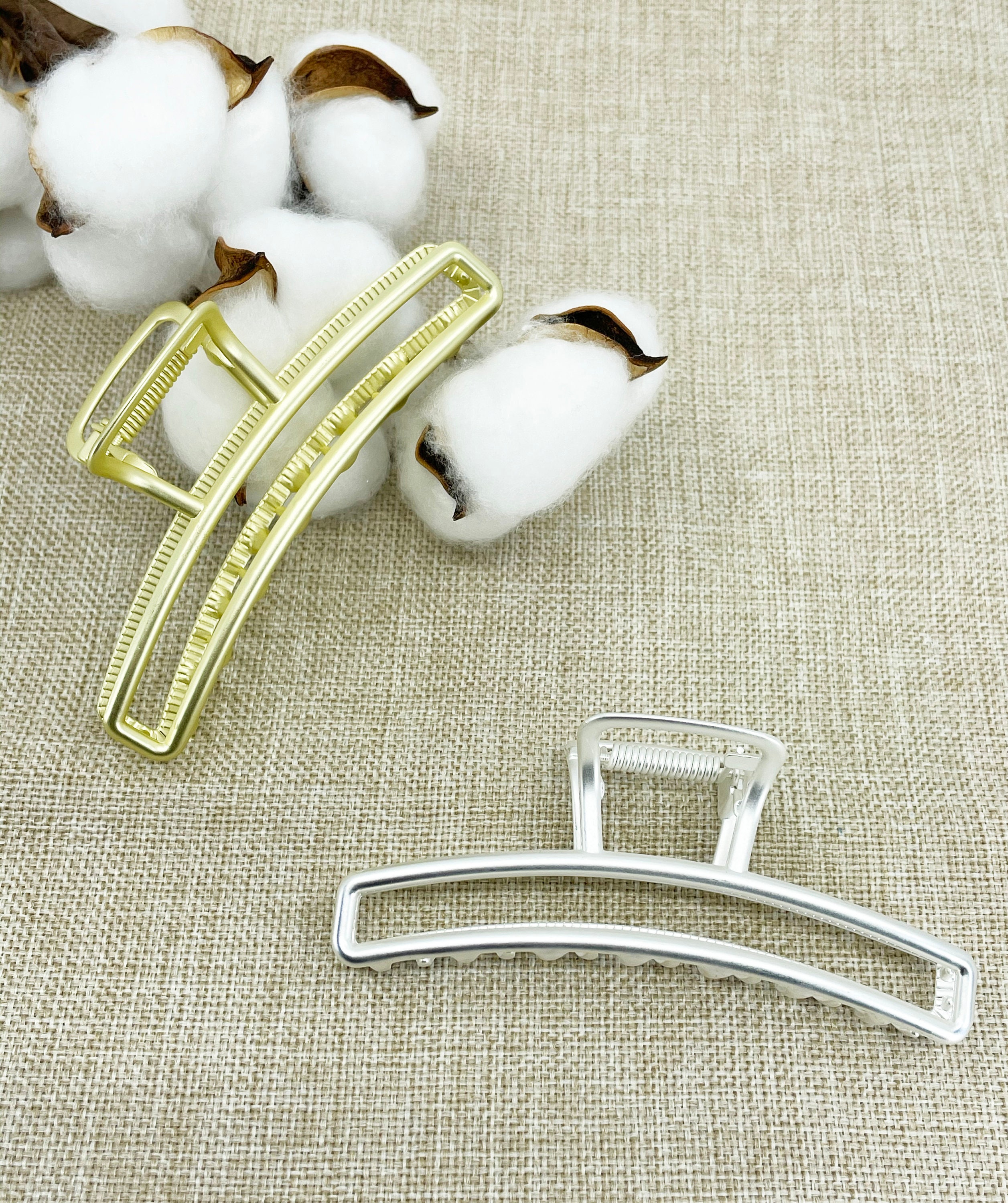 Clip de garra de pelo de metal rectangular mínimo / para Etsy