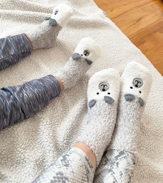 Fluffy Winter Socks Cute Fuzzy Socks Holiday Animal Socks for