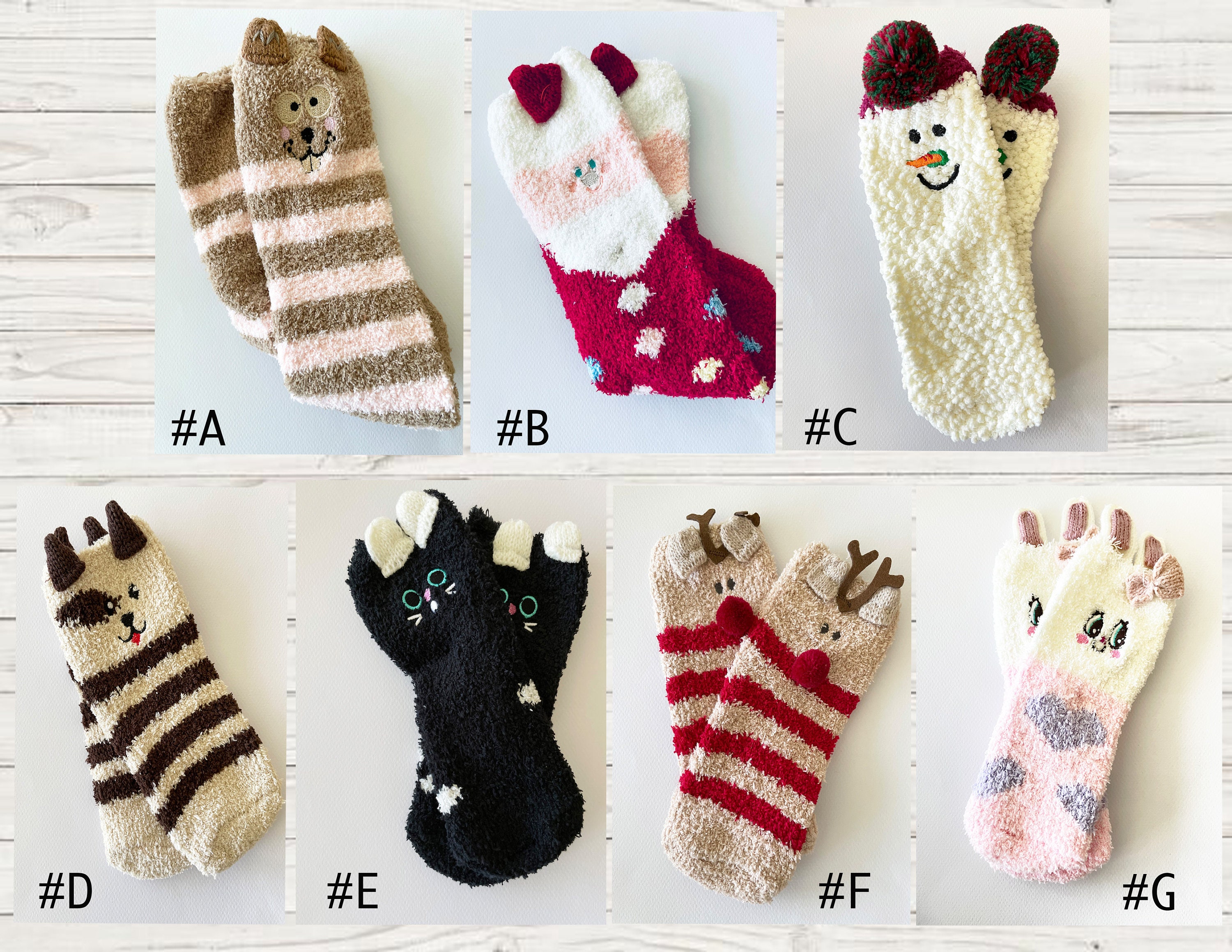 Fluffy Winter Socks Cute Fuzzy Socks Holiday Animal Socks for Winter Season  -  Norway